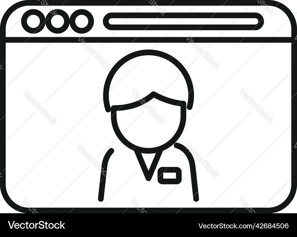Online Gesundheitsberatung Icon vektorbild