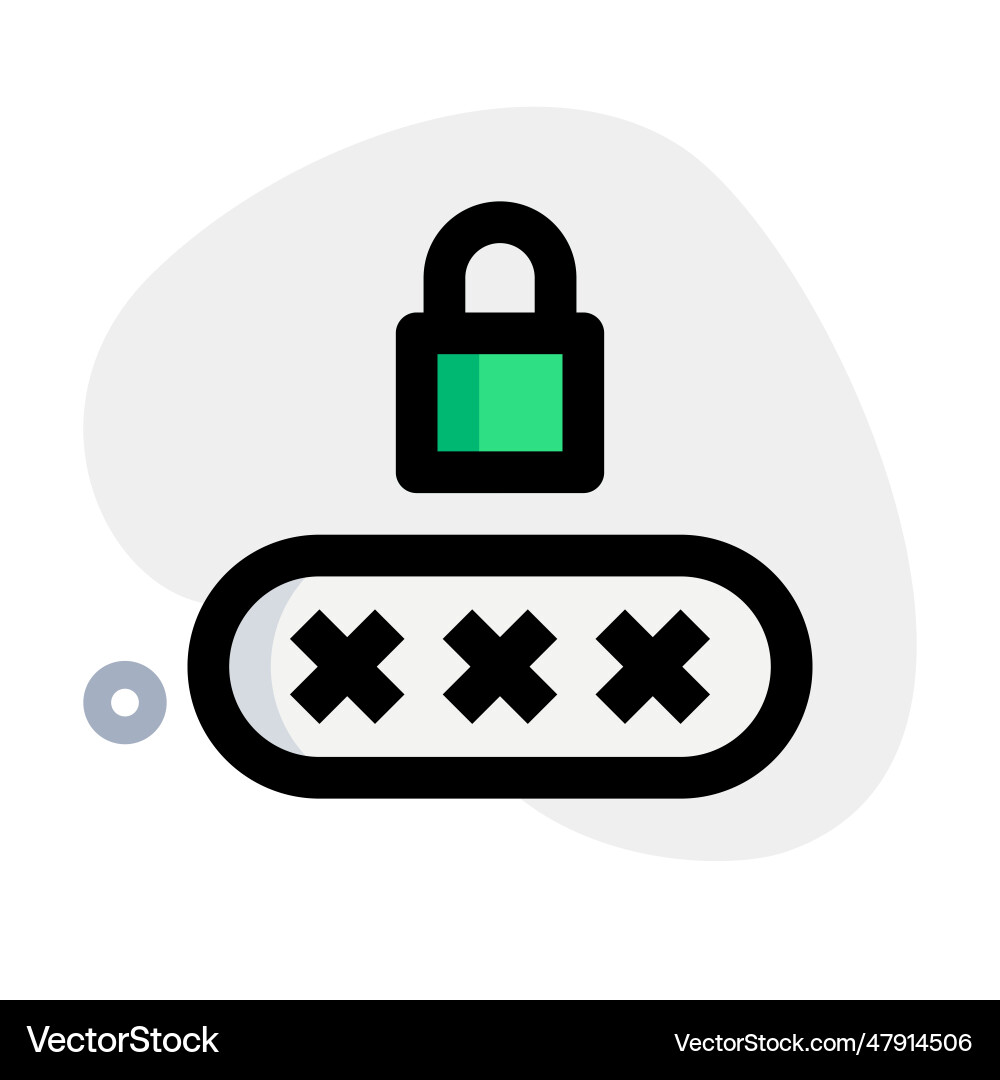 Password lock for enhanced system security vector image