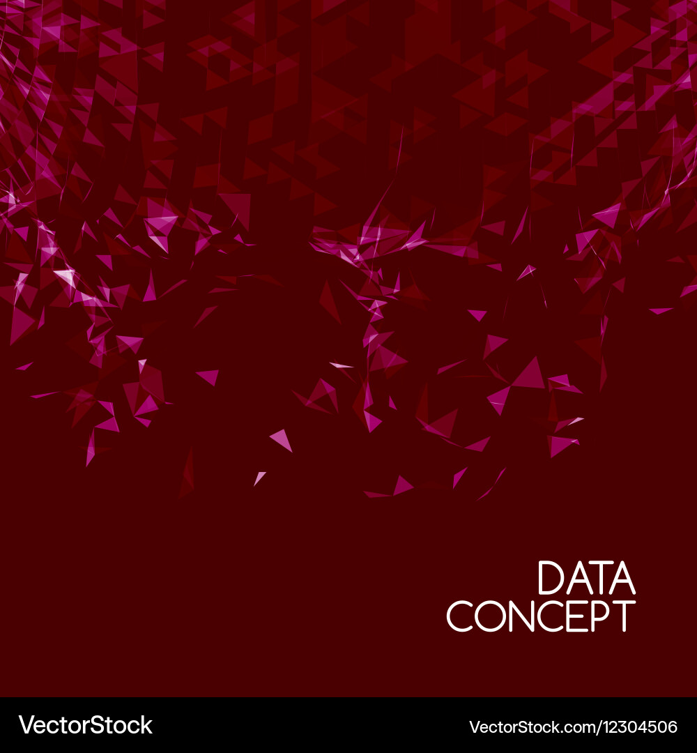 Polygonal mesh broken element connected lines Vector Image