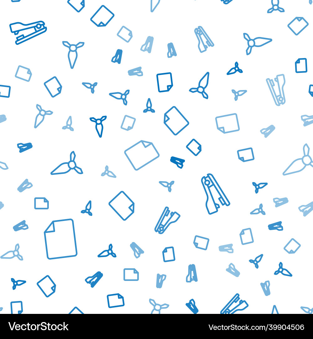 Set line file document stapler and tie Set line file document stapler and tie vector image