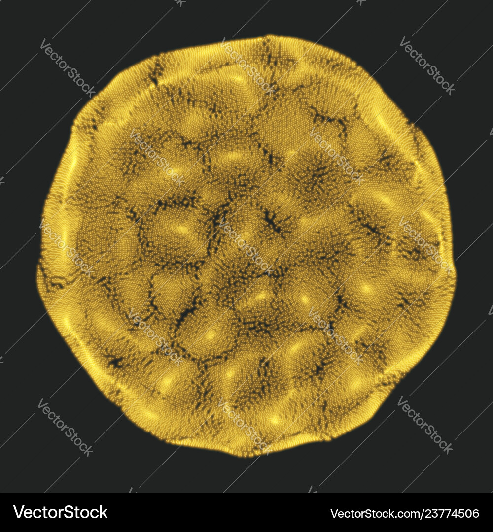 Sphere consisting of points 3d grid design Vector Image
