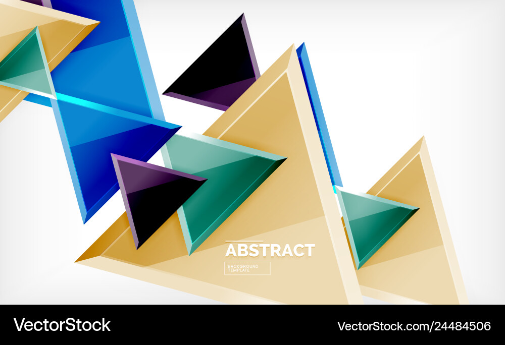 Triangular low poly background design Vector Image