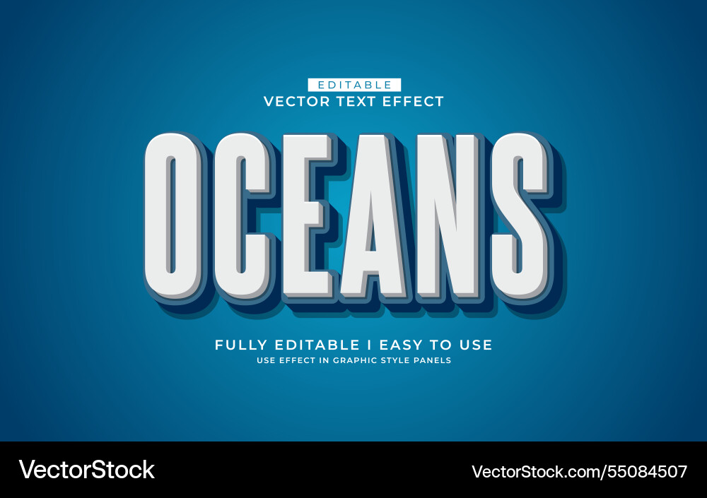 3d editable text effect typography style template 3d editable text effect typography style template vector image