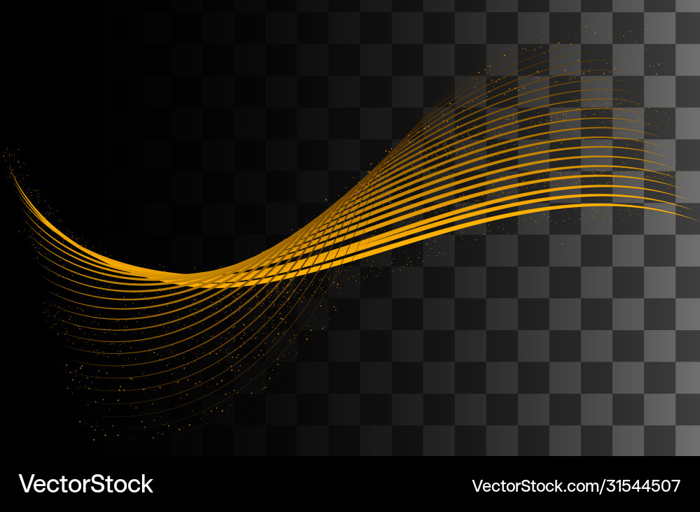 Abstract design element golden color effect Vector Image