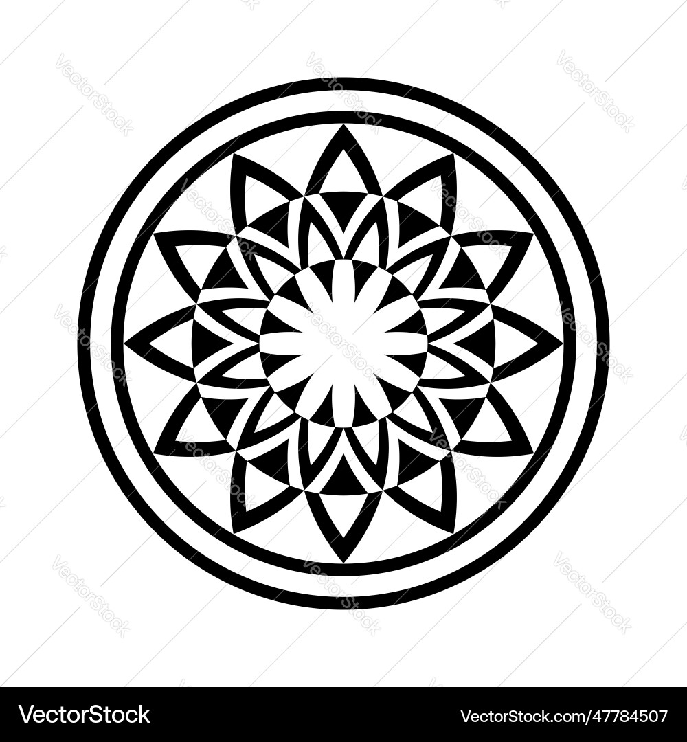 Abstract Radial Circle Pattern Vector Image