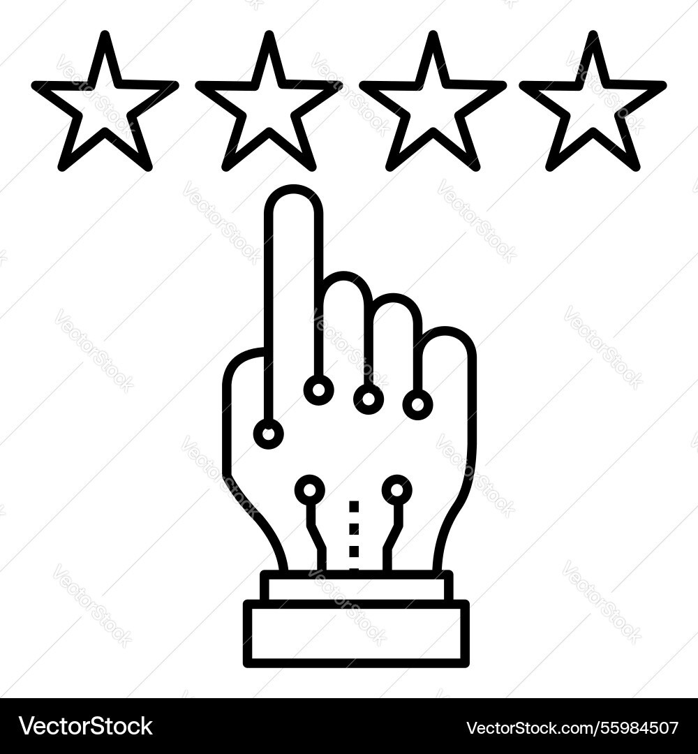 Artificial intelligence review and analysis icon Artificial intelligence review and analysis icon vector image