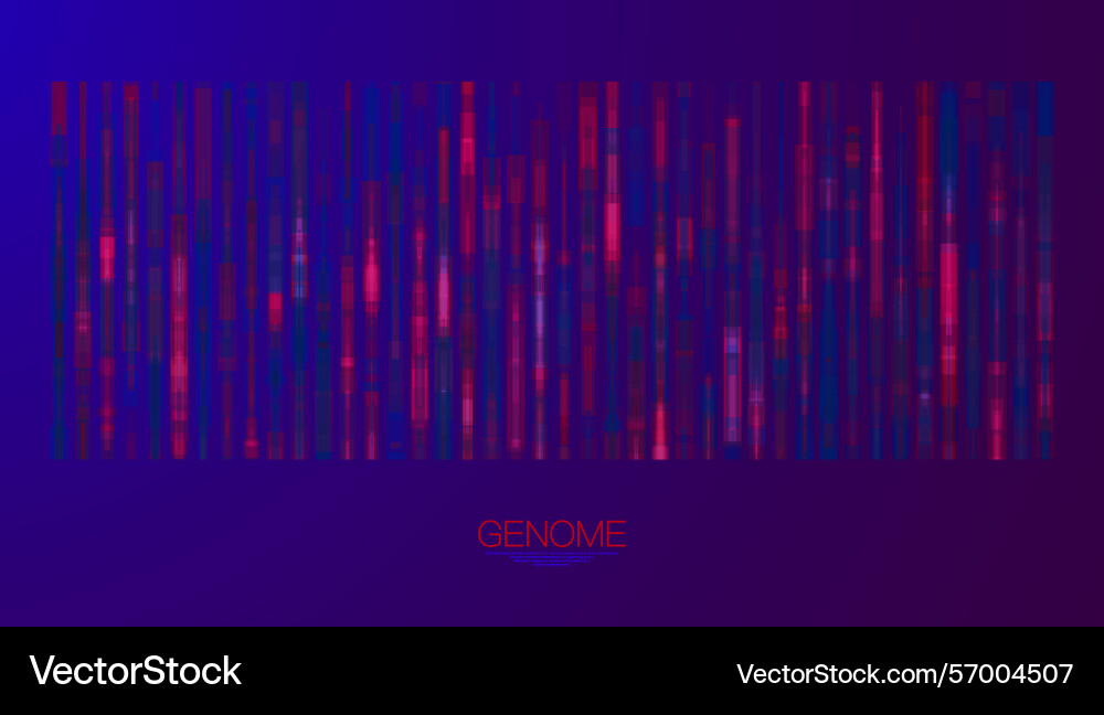 Big genomic data visualization Big genomic data visualization vector image