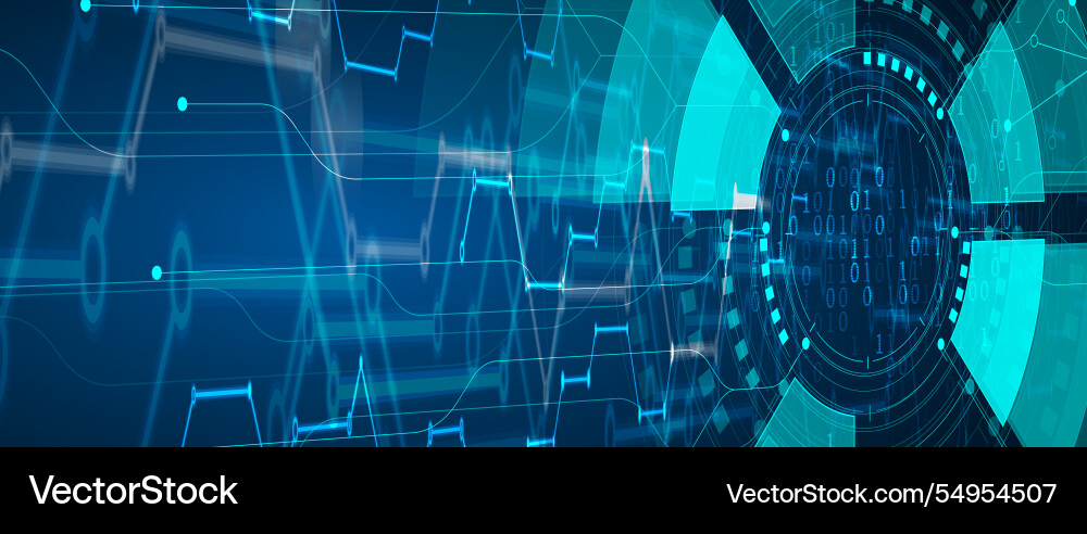 Cloud technology ransfer digital data on circuit Cloud technology ransfer digital data on circuit vector image