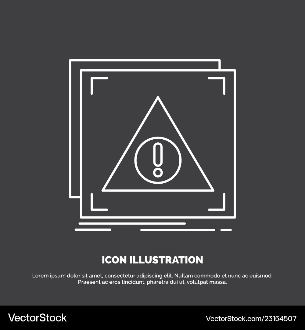 Error application denied server alert icon line vector image