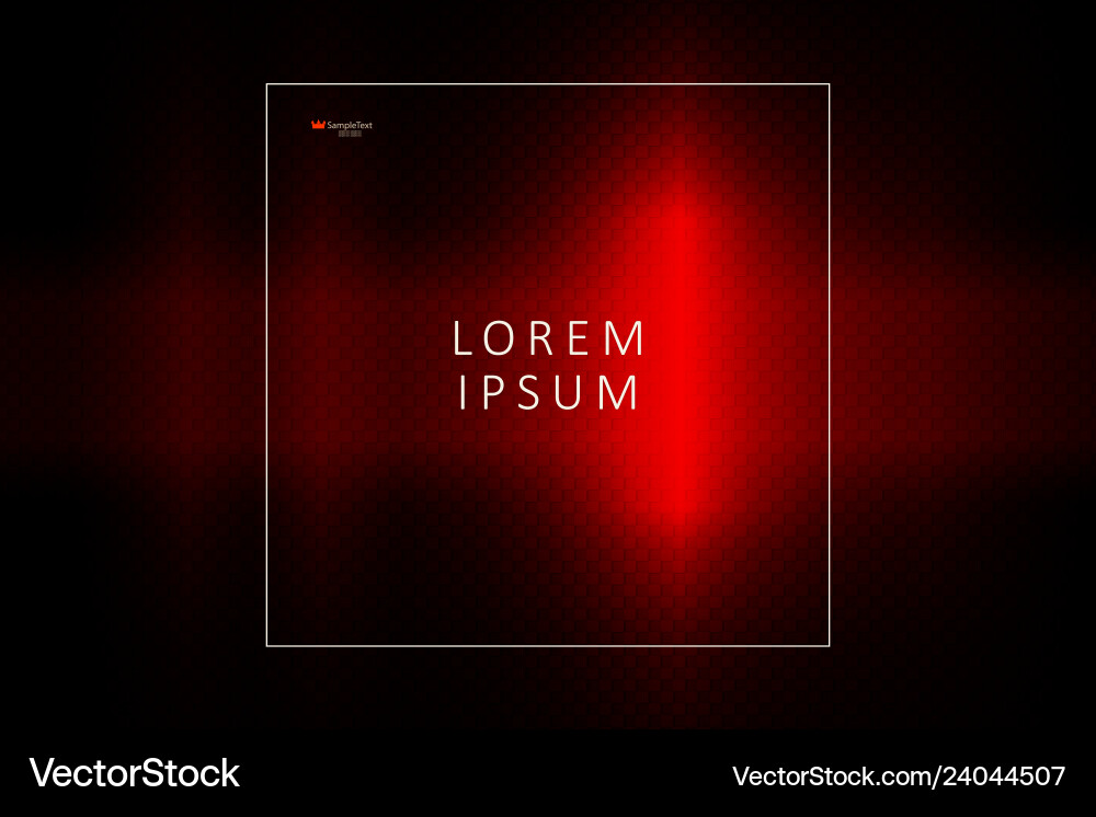 Geometric abstract design in red with a textural vector image