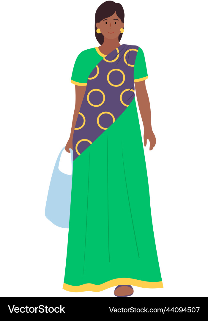 Indisches Mädchen in einer ethnischen traditionellen Kostüm-Sari Indisches Mädchen in einer ethnischen traditionellen Kostüm-Sari vektorbild