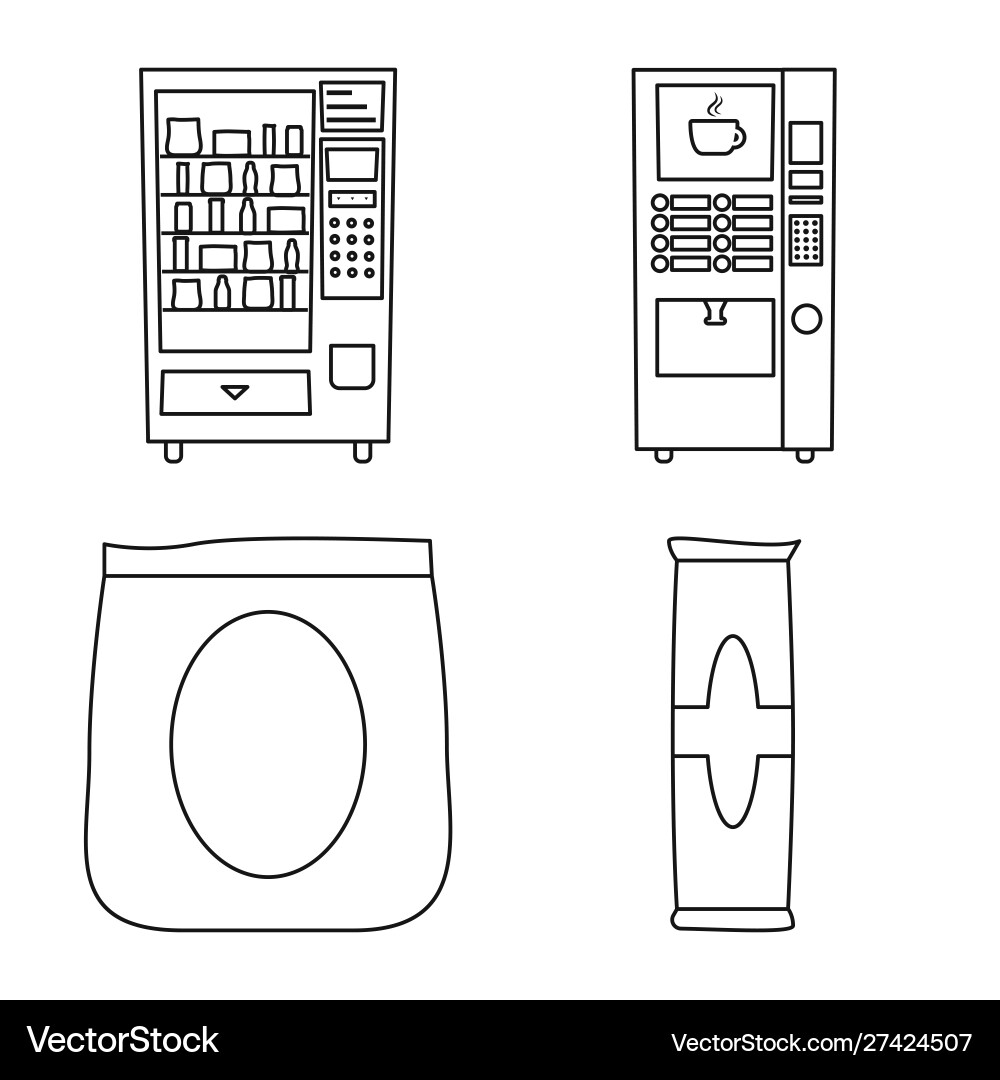 Isolated object business and snack symbol Isolated object business and snack symbol vector image