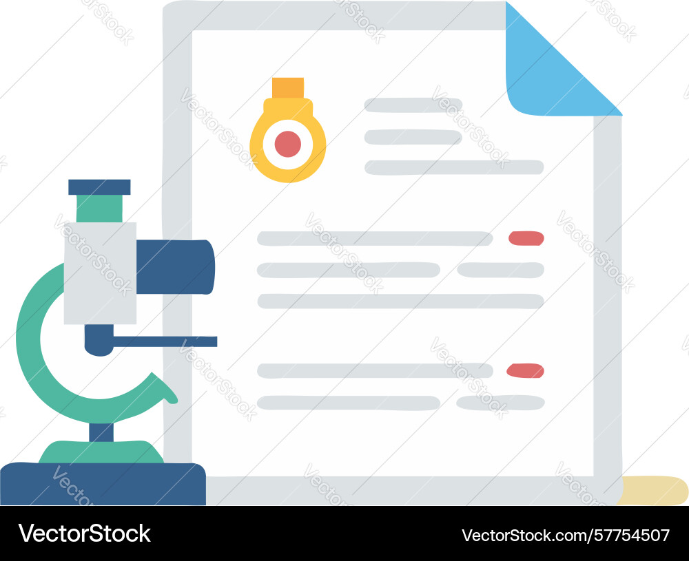 Lab experiment data or scientific findings report vector image