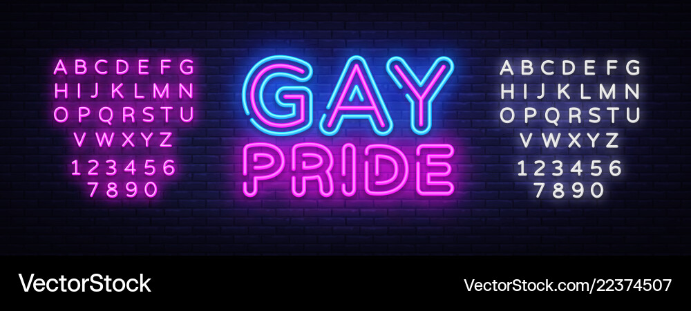 LGBT Pride Neon Sign Vector Image