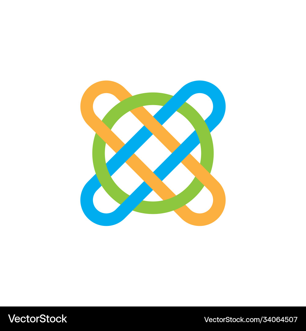 Linked Xo Logo - Abstract Connection vector image