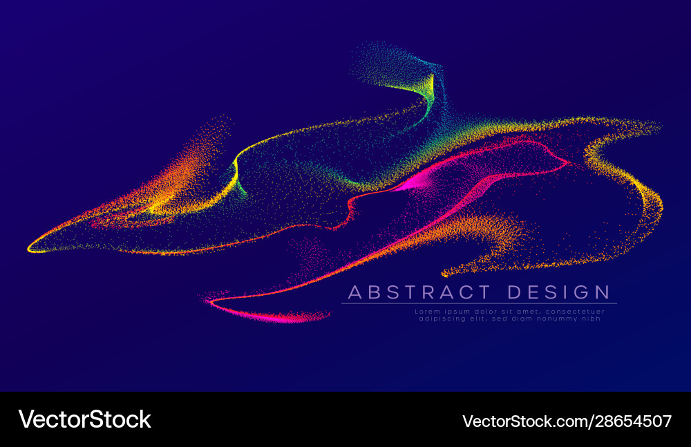 Liquid Particle Flow - Dynamic Glow Vector Image