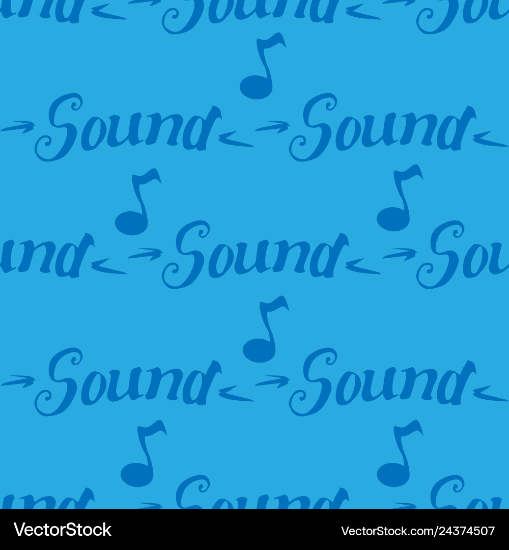 Sound seamless pattern Sound seamless pattern vector image