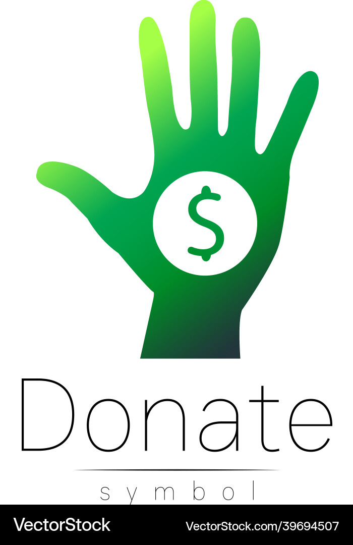 Spendenzeichen Symbol spenden Geld Hand Nächstenliebe Spendenzeichen Symbol spenden Geld Hand Nächstenliebe vektorbild