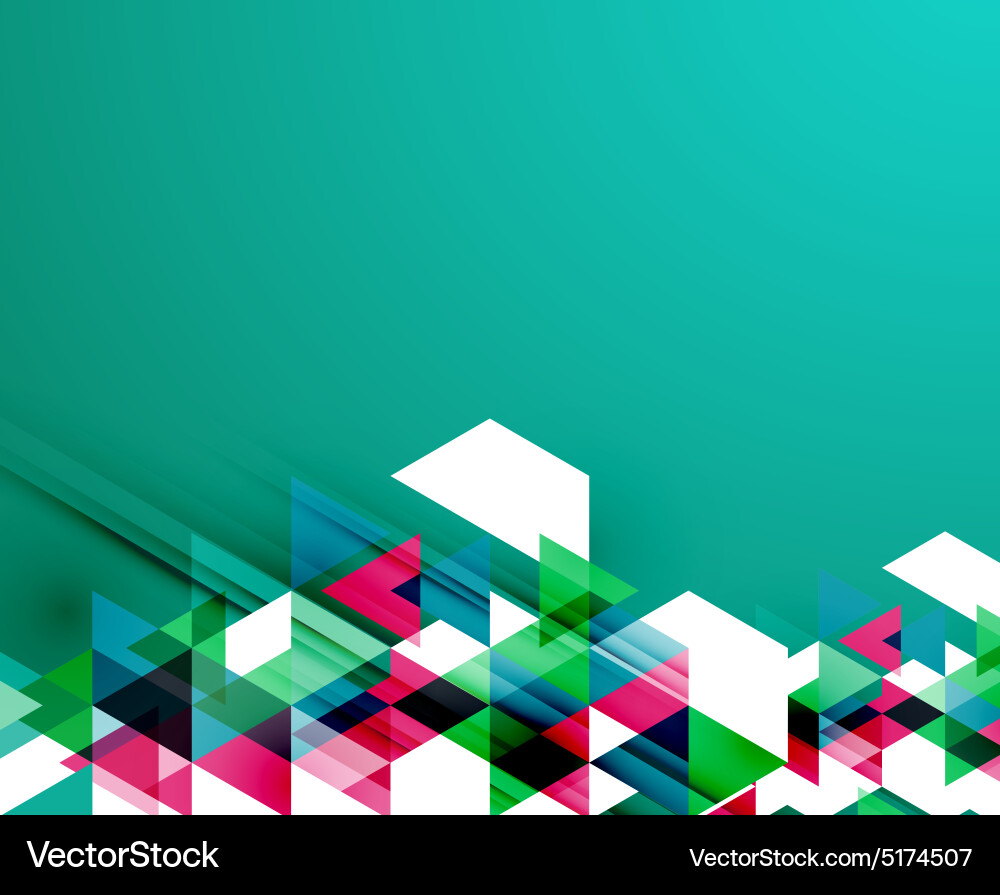 Triangle pattern composition abstract background vector image