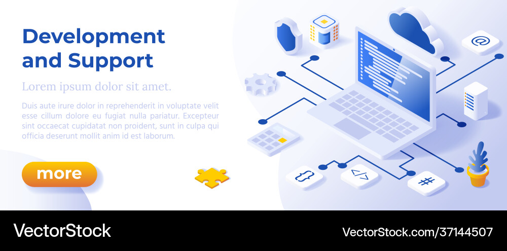 Web development - banner layout template Web development - banner layout template Vector Image