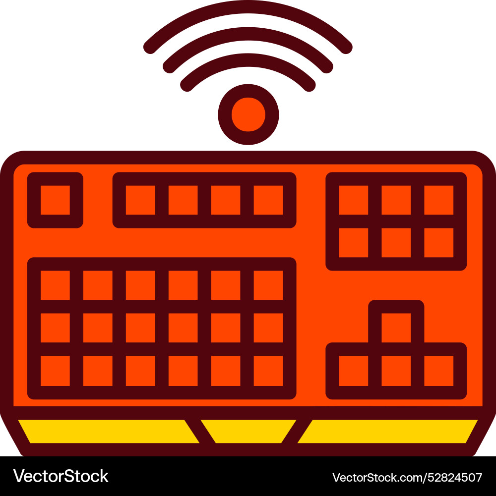 Wireless keyboard icon design Vector Image