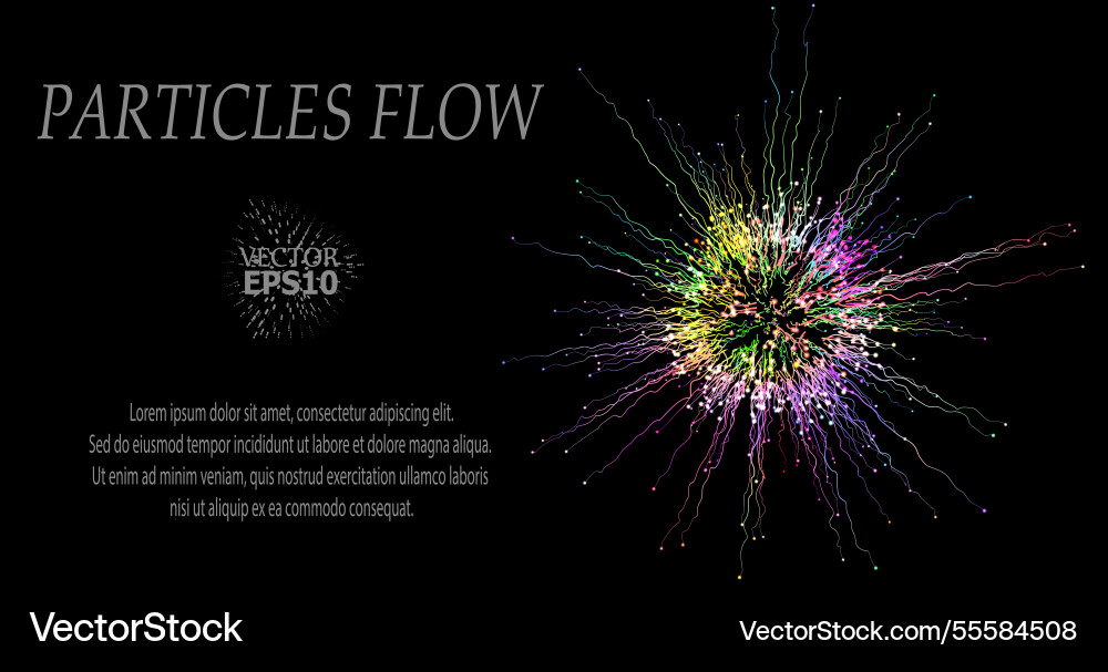 Abstract visualization of neural Abstract visualization of neural vector image