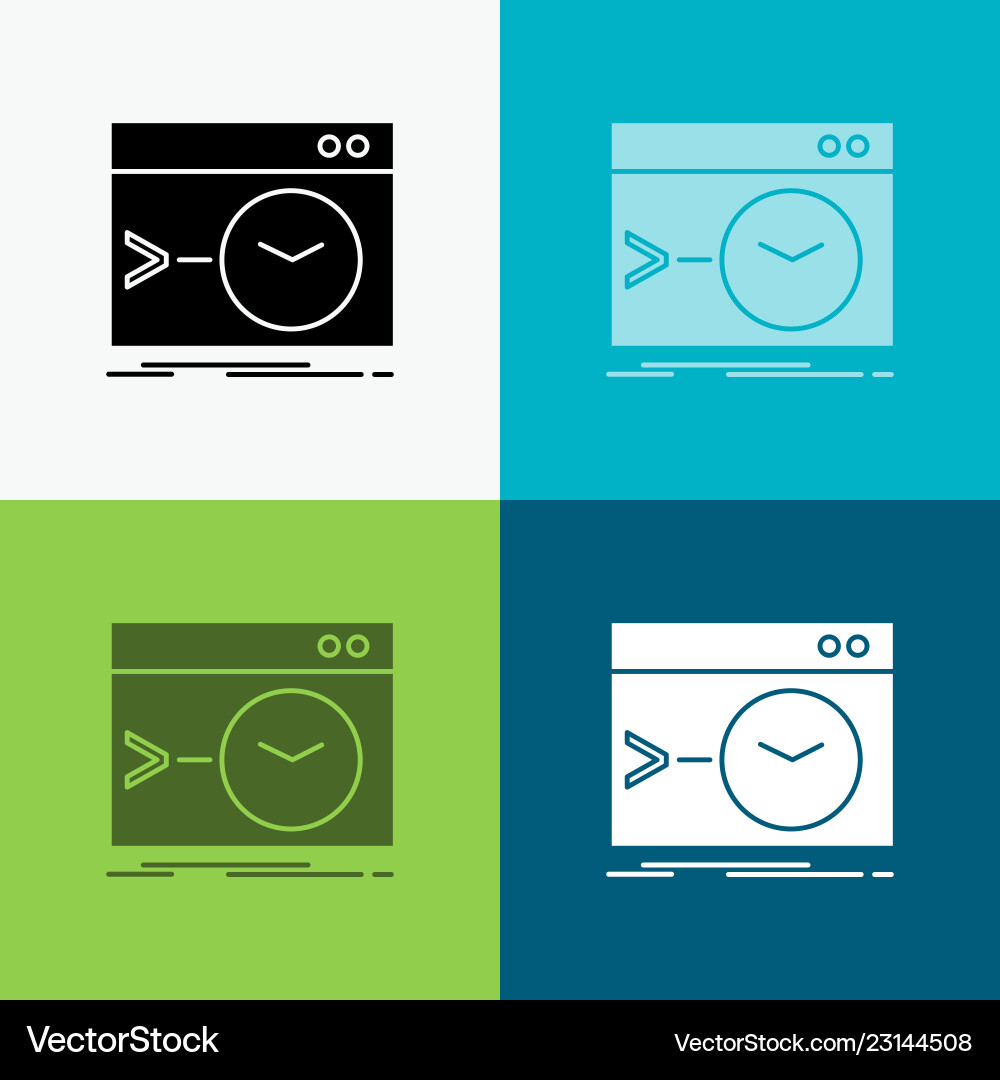 Admin command root software terminal icon over Admin command root software terminal icon over Vector Image