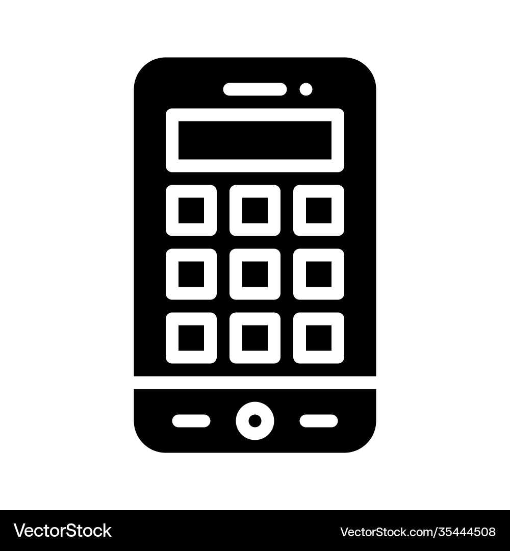 Calculator app icon mobile application vector image