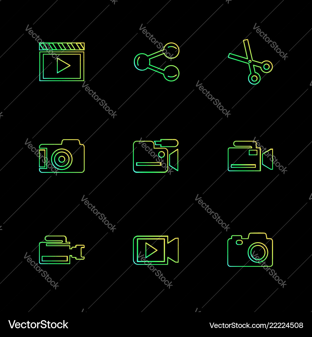 Camera recorder capture click photography vector image
