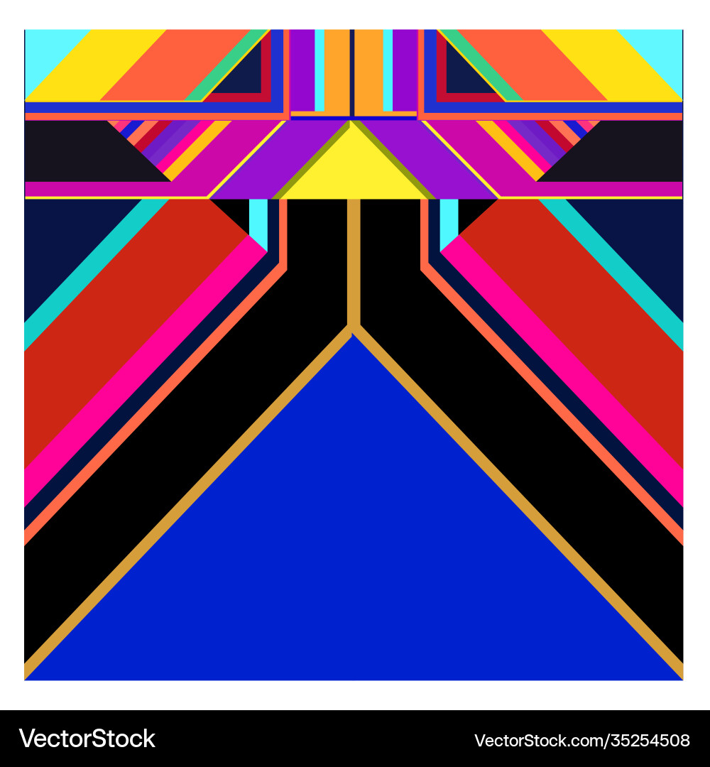 Colorful geometric and curve background pattern Vector Image