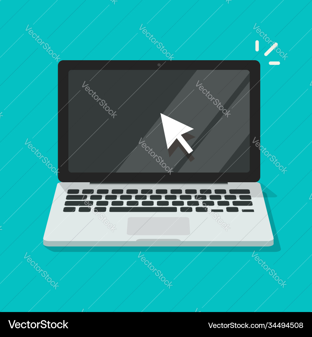 Computer Screen with Cursor vector image