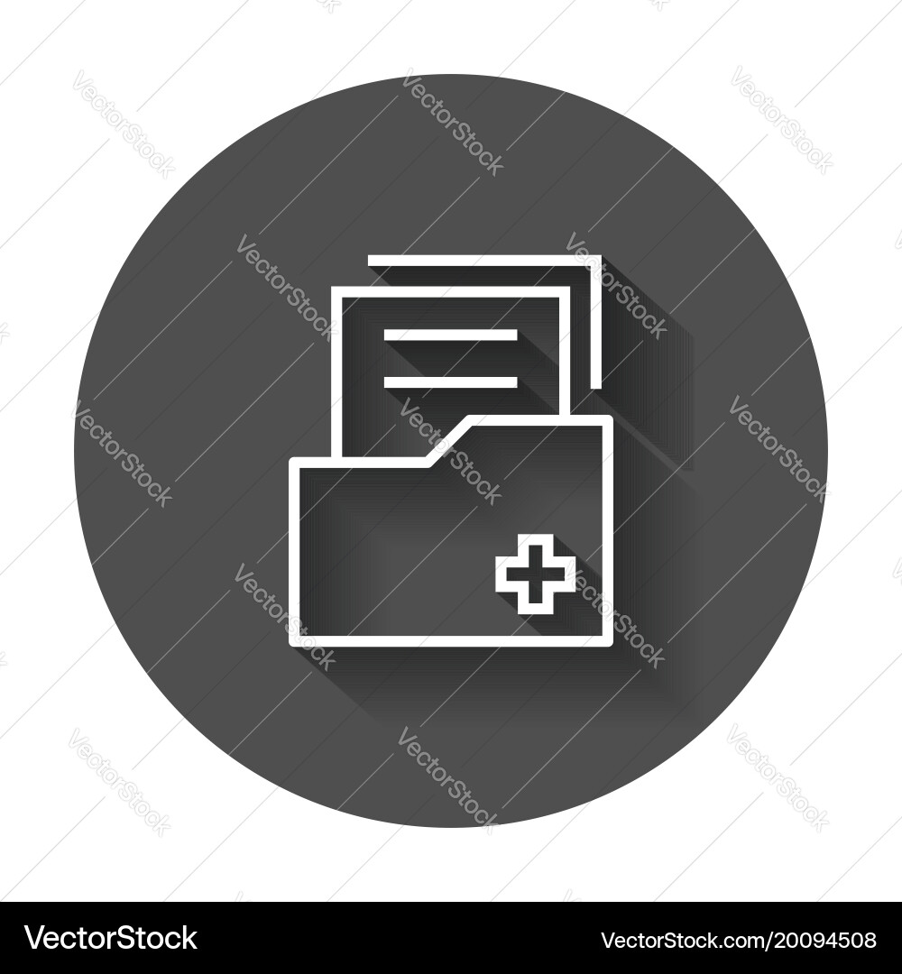 Document flat icon archive data file symbol logo Vector Image