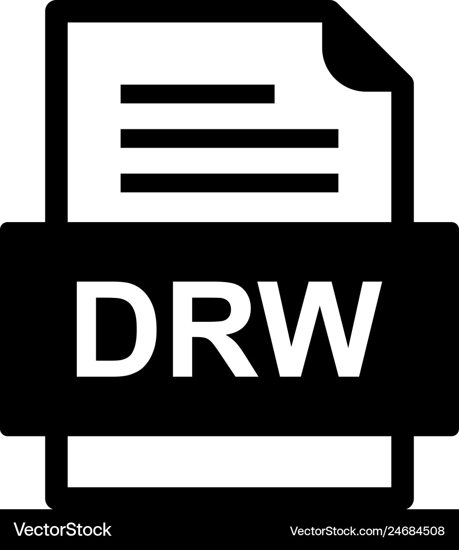 Drw file document icon Vector Image