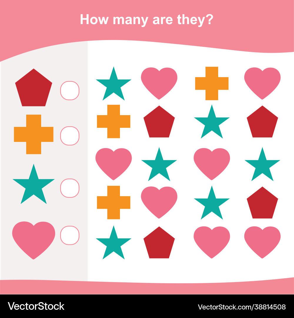 How many counting game vector image