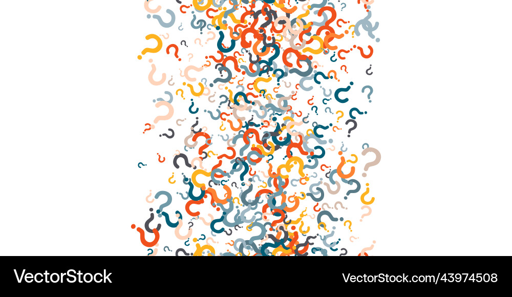 Seamless pattern of color question marks Seamless pattern of color question marks vector image