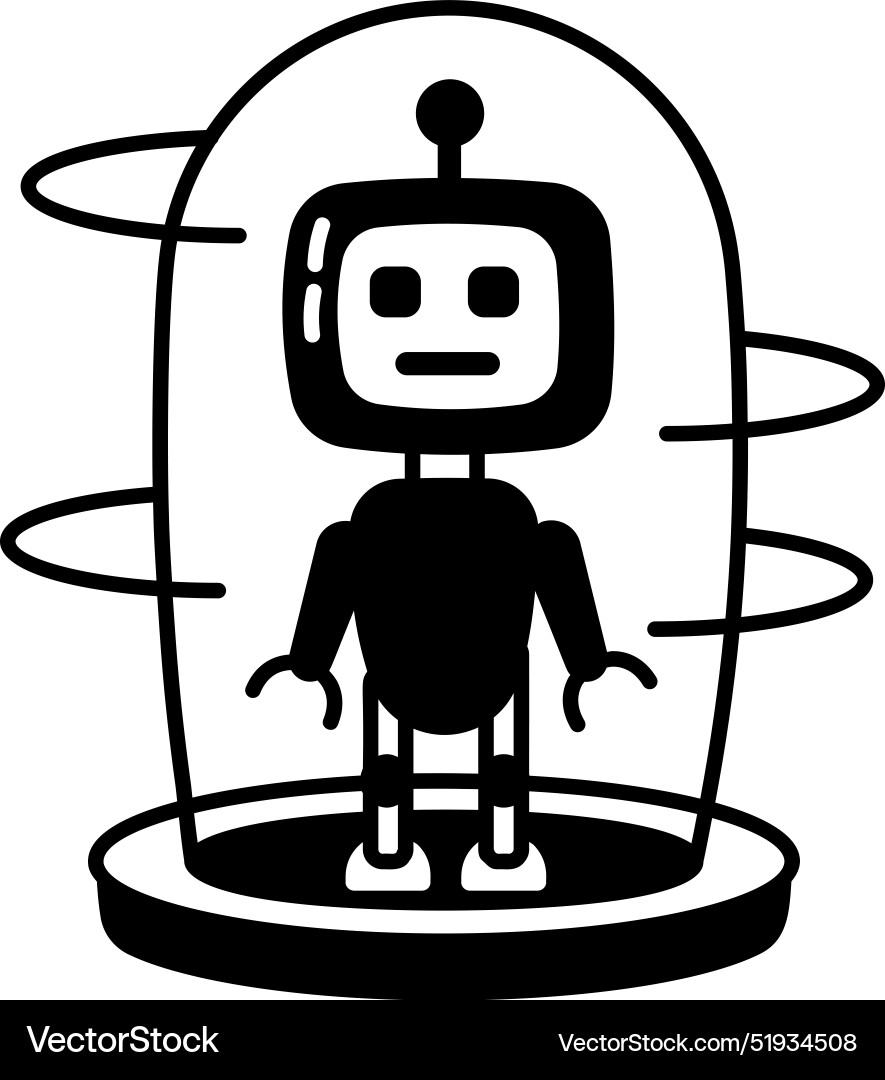 Smart robot Royalty Free Vector Image - VectorStock