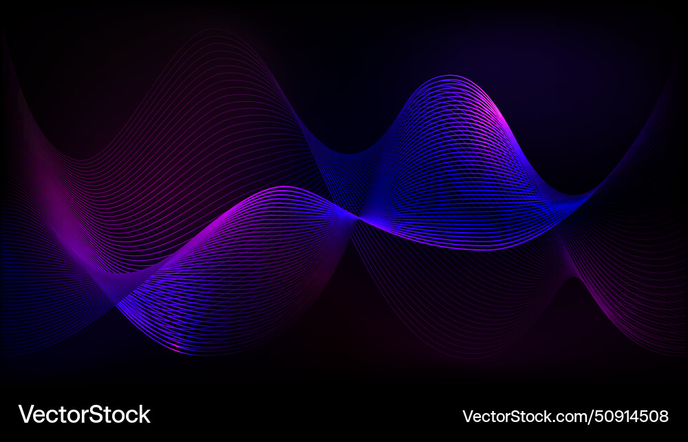 Sound wave blue tech pattern background neon Sound wave blue tech pattern background neon vector image