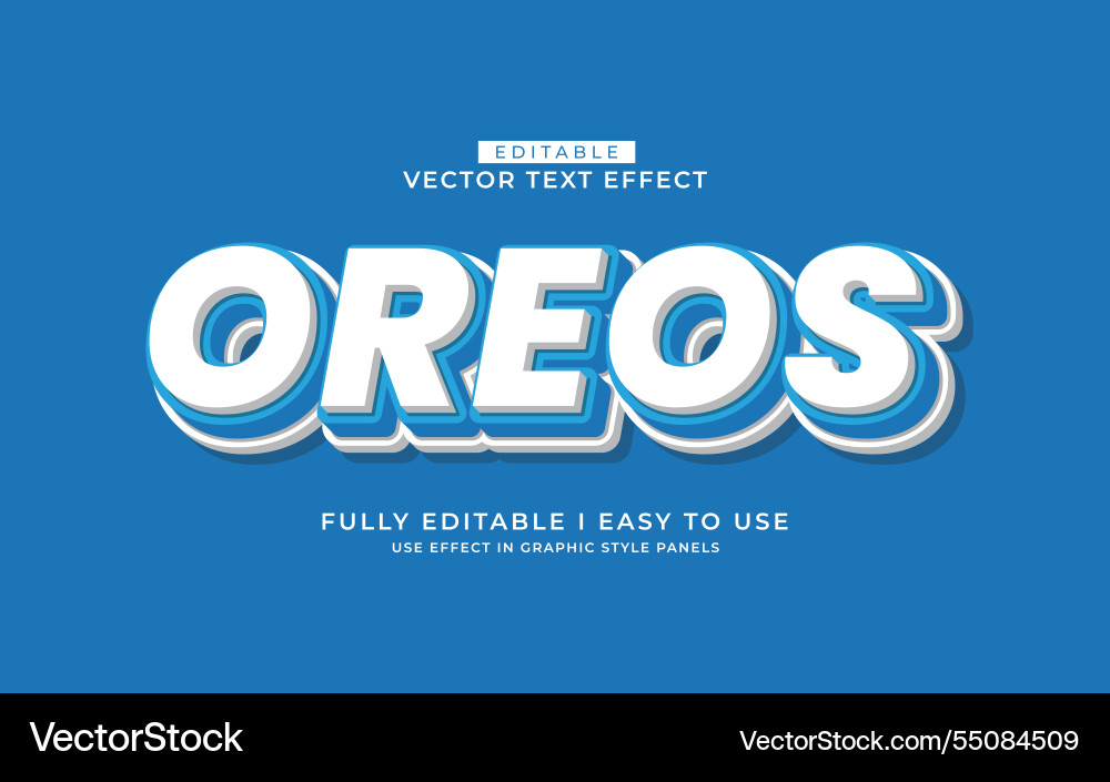 3d editable text effect typography style template 3d editable text effect typography style template vector image