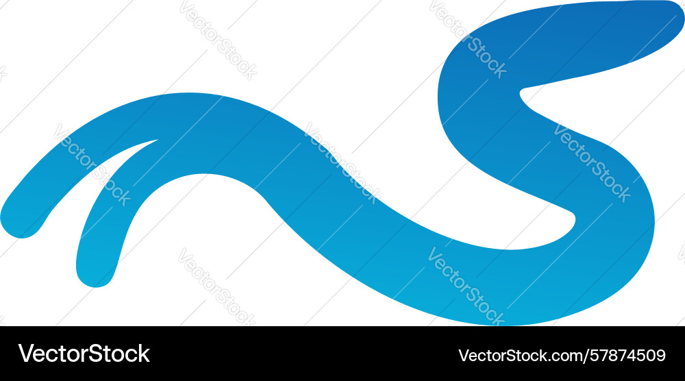 Abstract flowing wave shape dynamic modern Vector Image