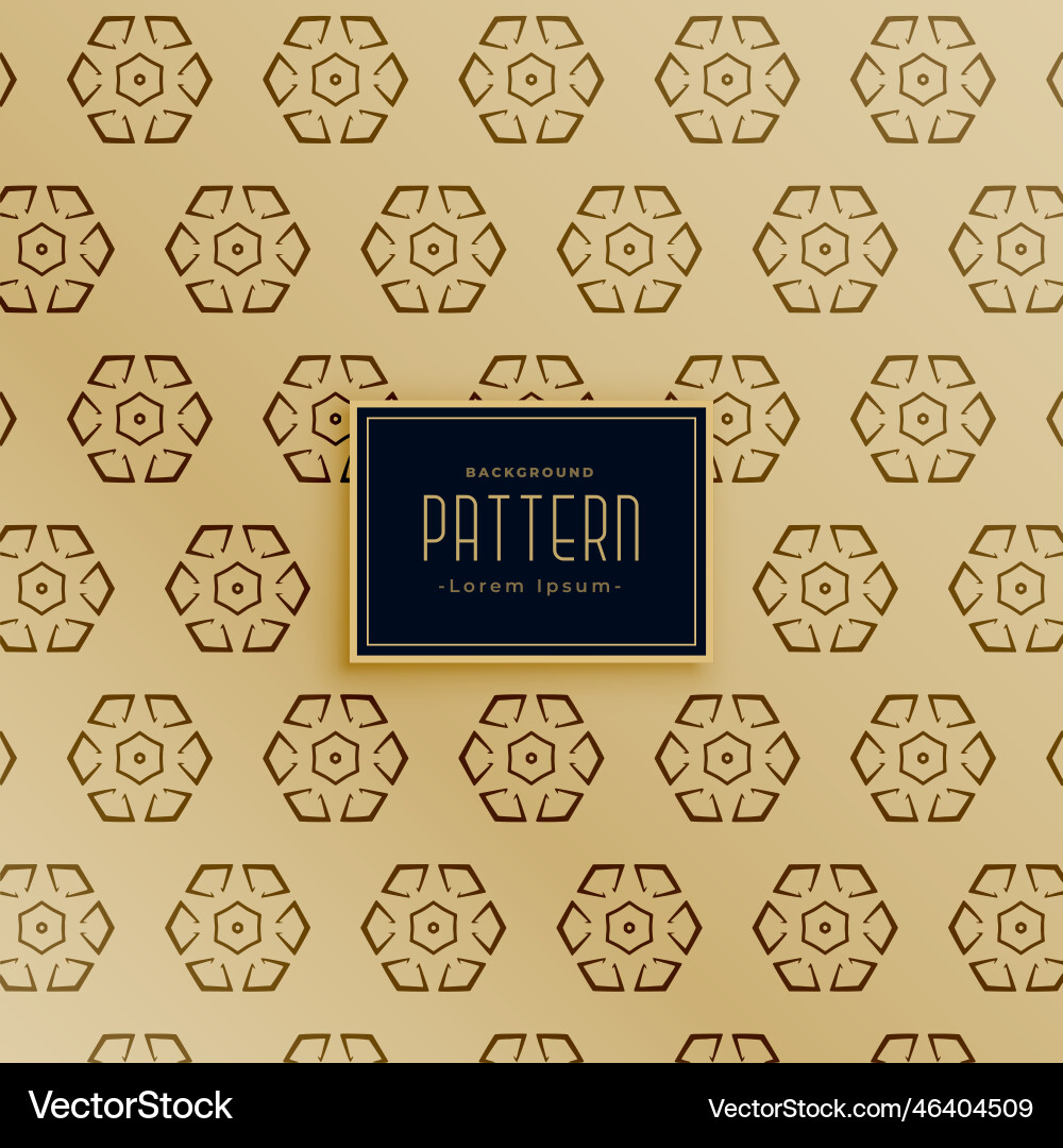 Decorative hexagonal shape geometric pattern Vector Image