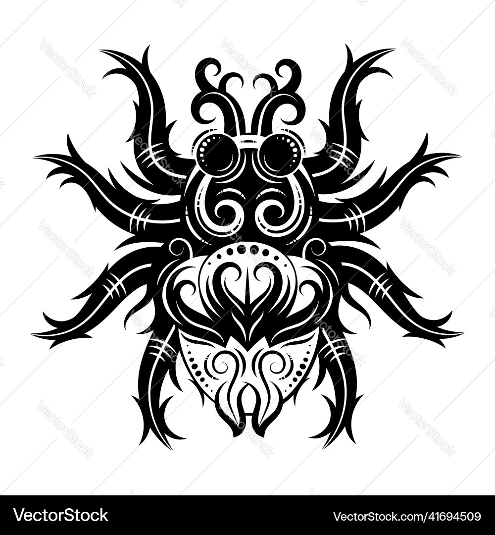 Entangle stilisierte Spinnentiere schwarz Entangle stilisierte Spinnentiere schwarz vektorbild