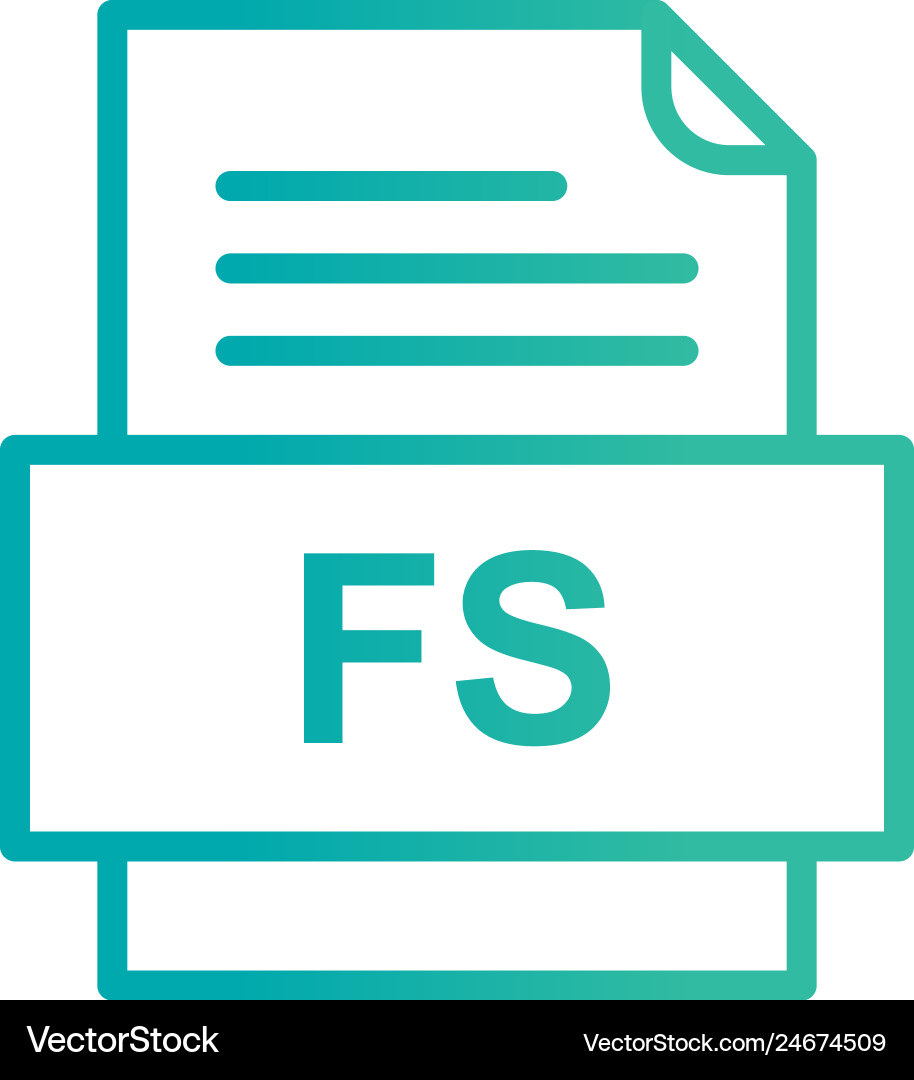 Fs file document icon Vector Image
