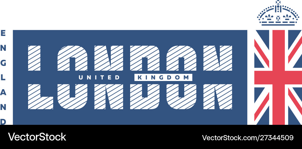 London united kingdom t-shirt printing design vector image