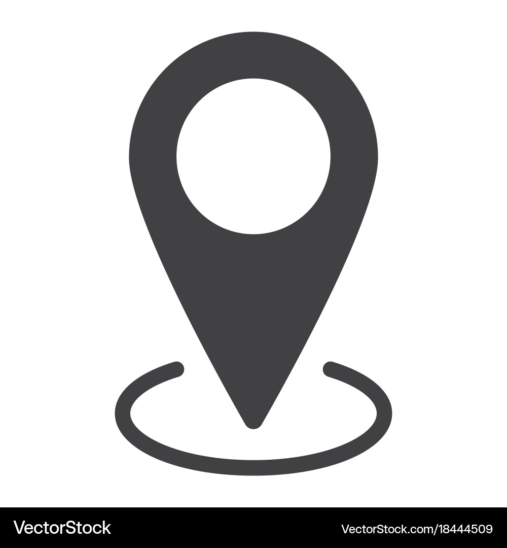 Map pointer glyph icon web and mobile vector image
