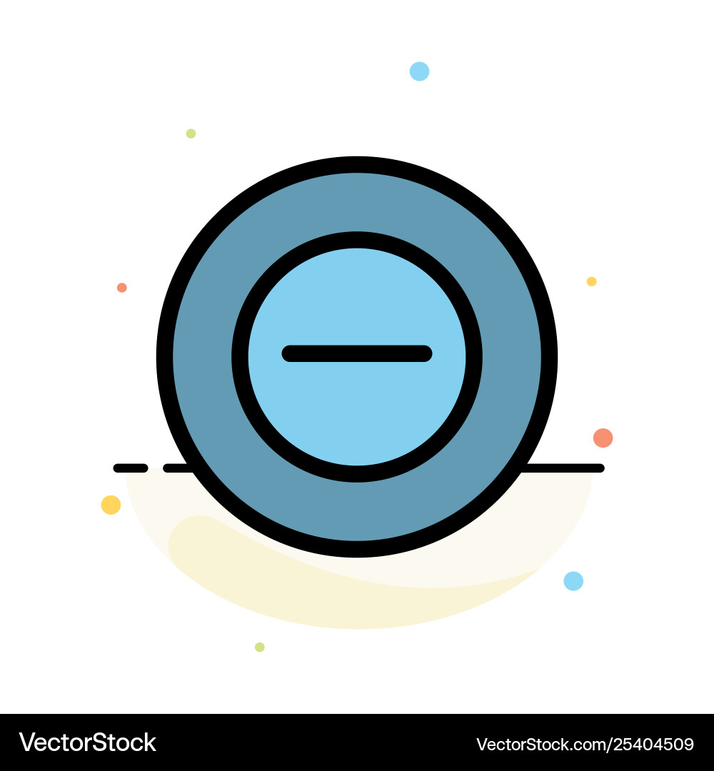 No add less abstract flat color icon template No add less abstract flat color icon template vector image