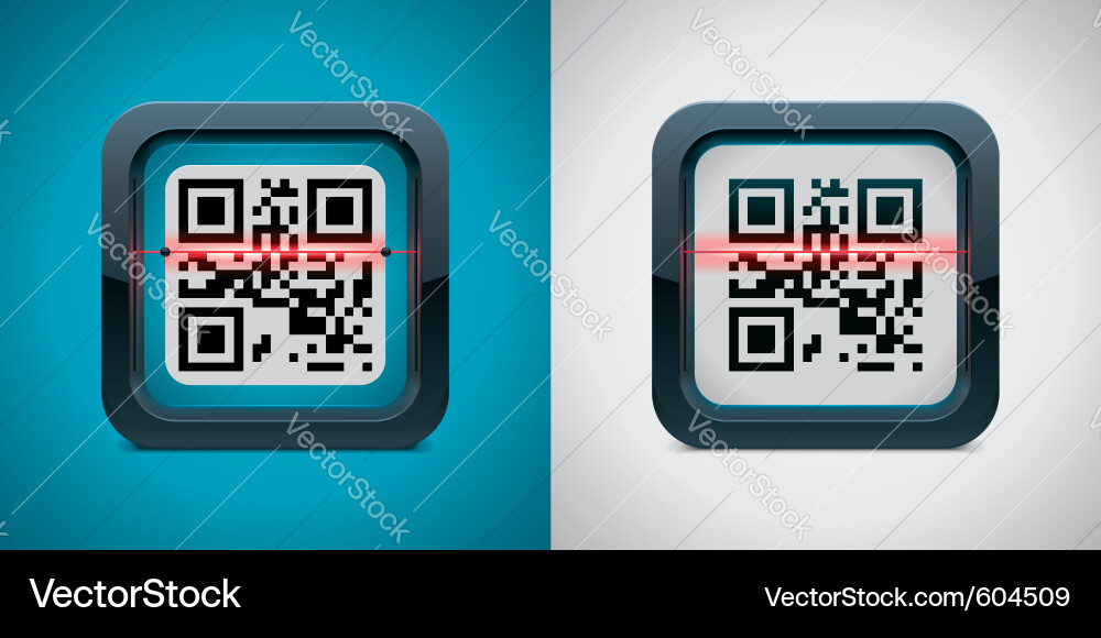 Qr code scanner icon vector image