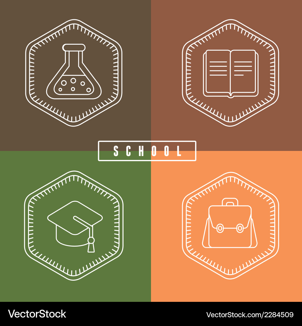 School design elements Vector Image