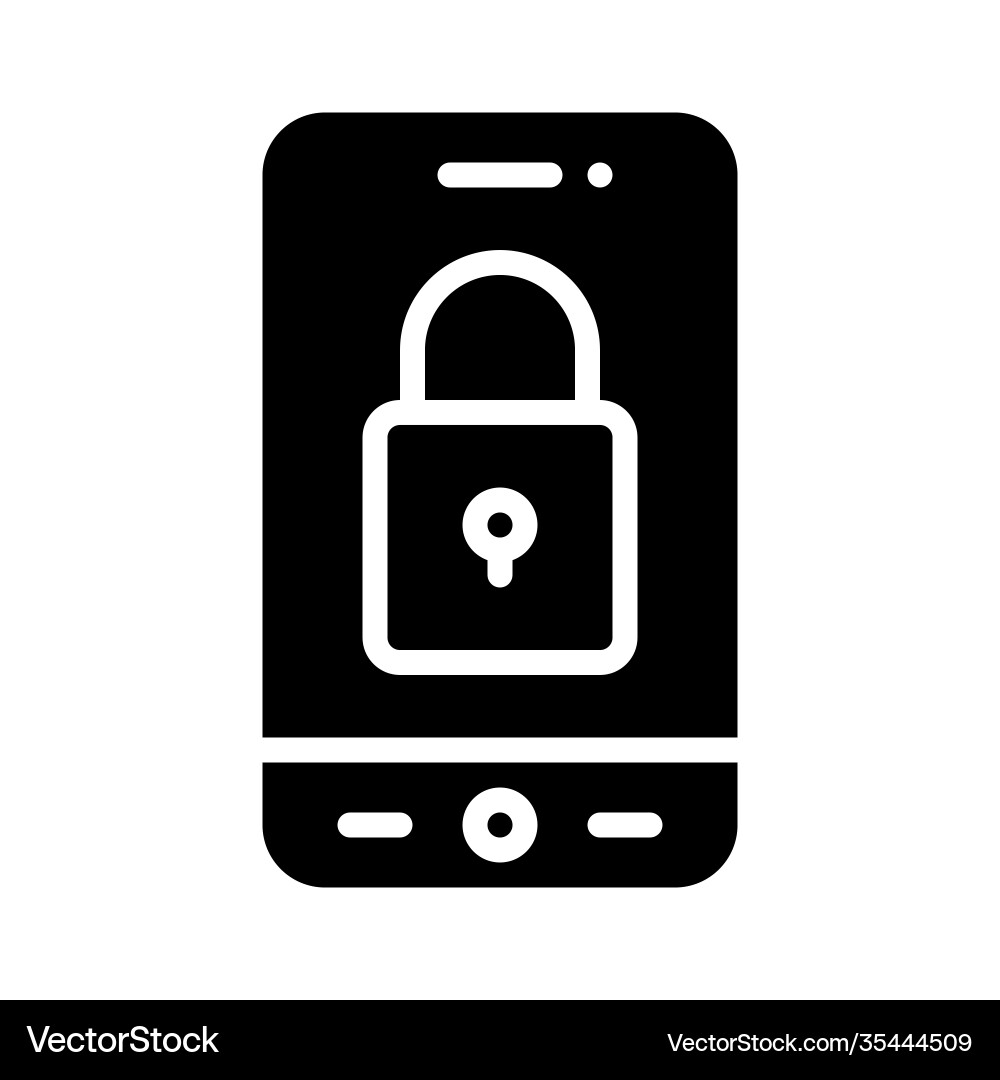 Security app icon mobile application Vector Image