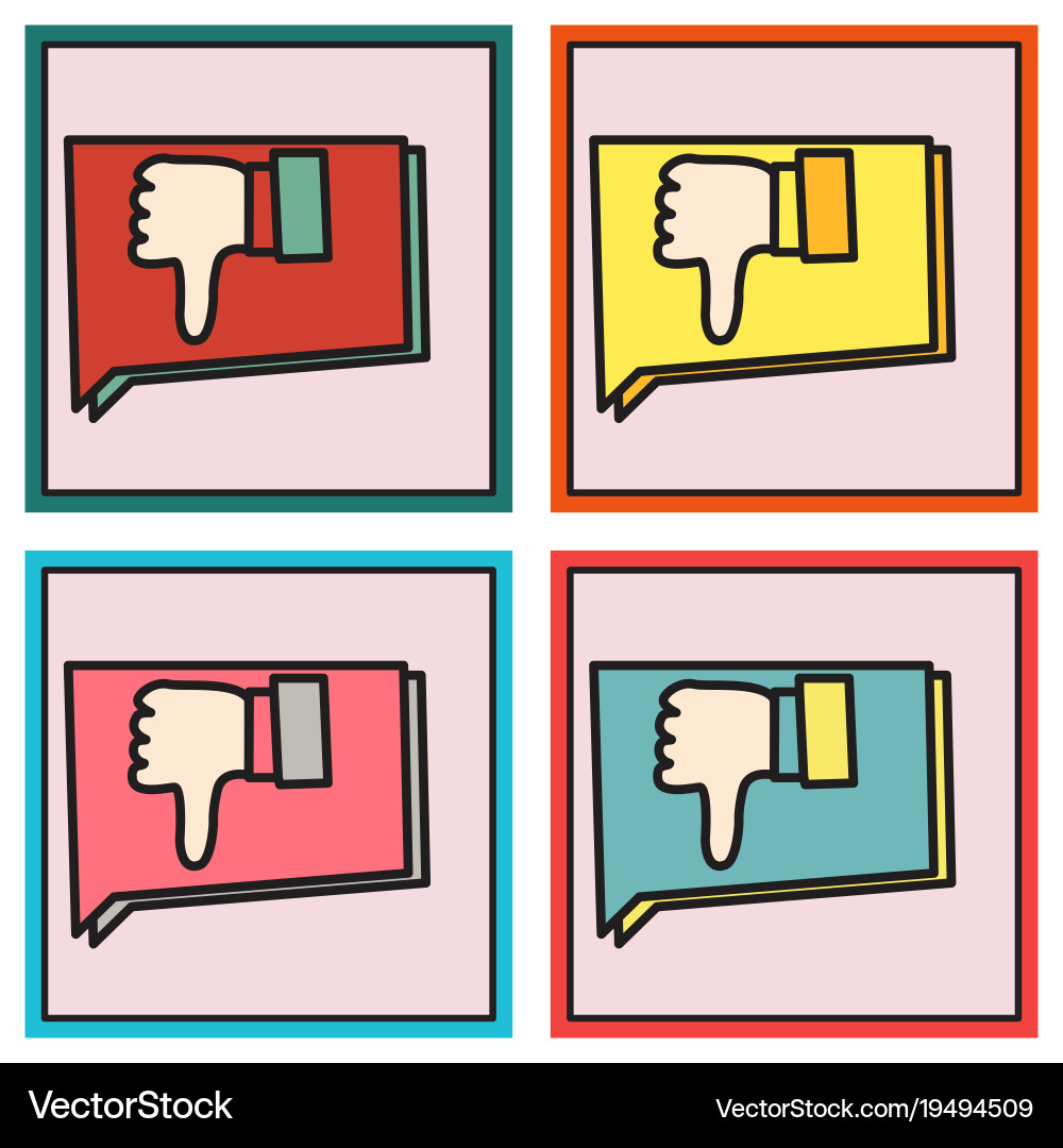 Set unlike icon flat web pointer in eps 10 vector image