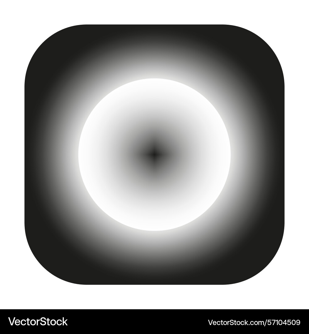 Shadow square icon monochrome shape soft gradient vector image